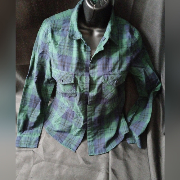 Green plaid shacket sz sm - Picture 5 of 5